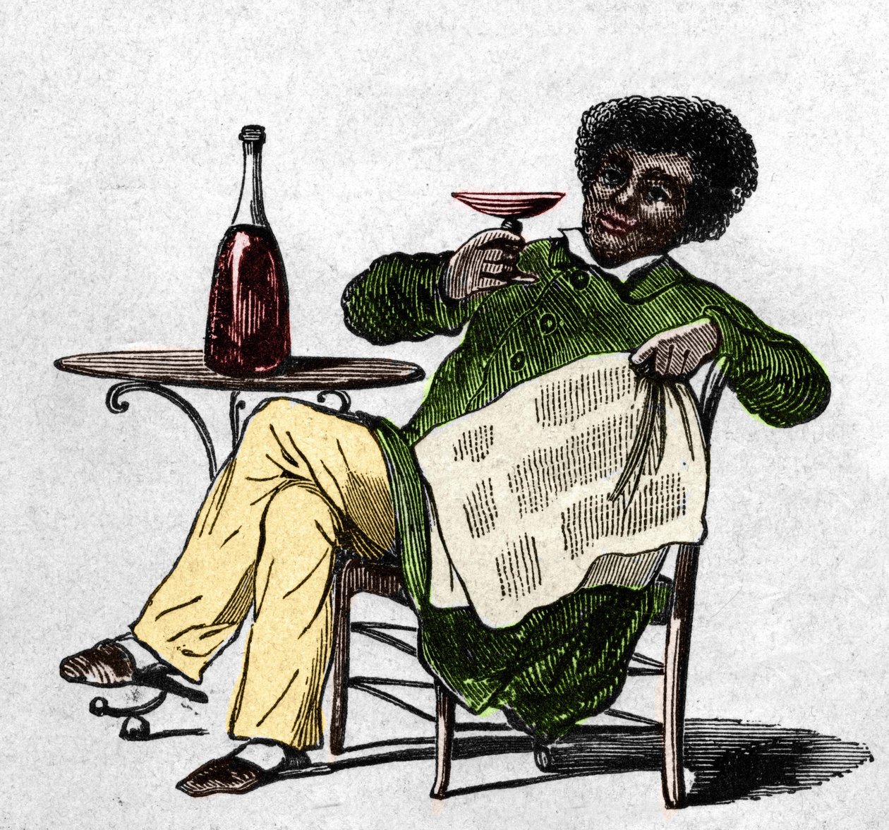 Alexandre Dumas far (1802-1870), fransk författare som dricker vin. av Unknown artist