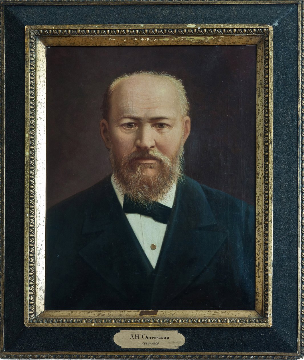 Alexandre Ostrovski - Porträtt av dramatikern Alexander N. Ostrovsky (1823-1886), Anonym. Olja på duk, andra hälften av 1800-talet, A. Ostrovskys statliga museum, Shchelykovo av Unknown artist