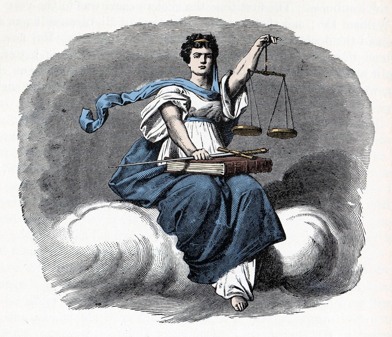 Allegory of Justice - 1882 - Träsnitt - av Unknown artist