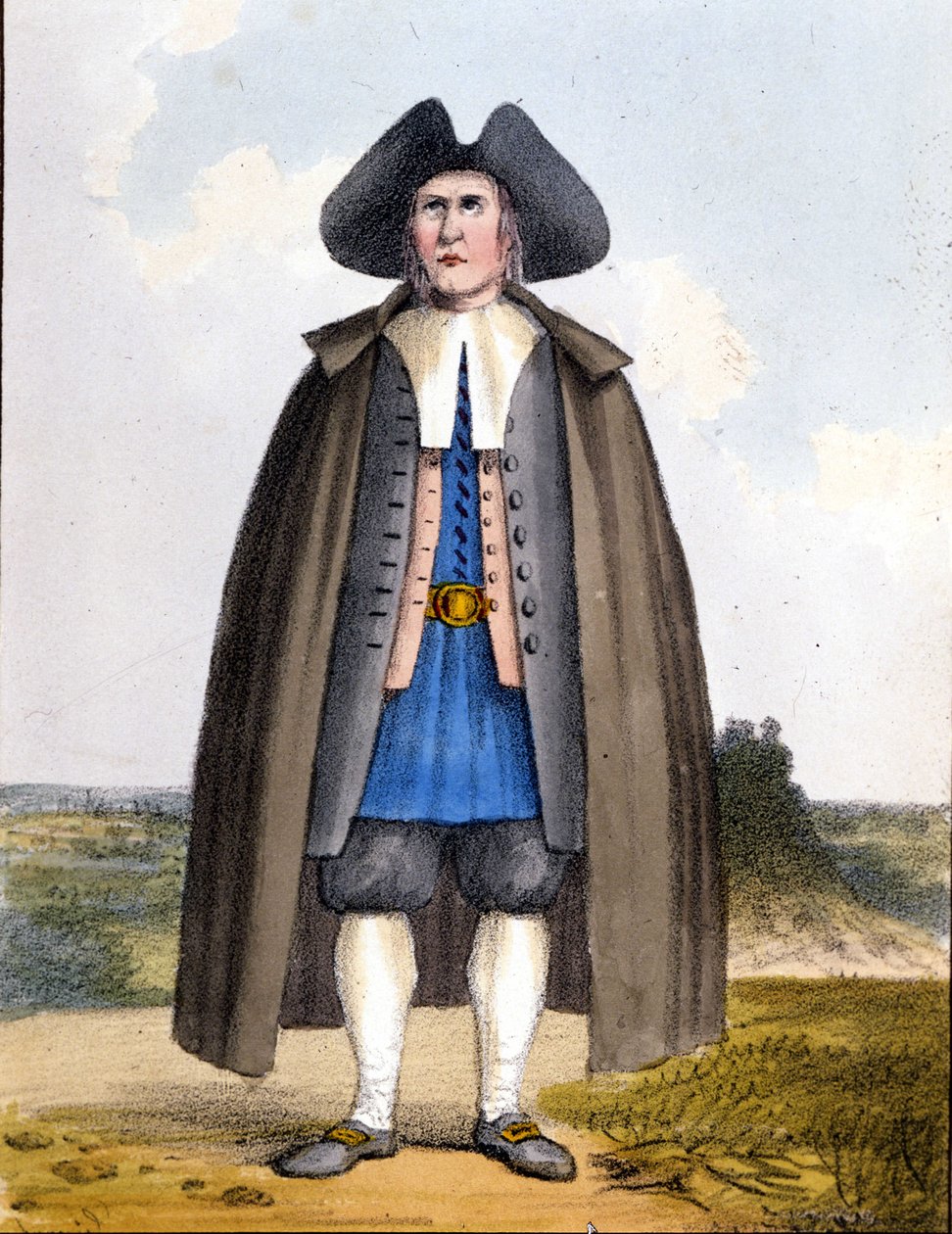 Amerikansk kväkare, sent 1700-tal. av Unknown artist
