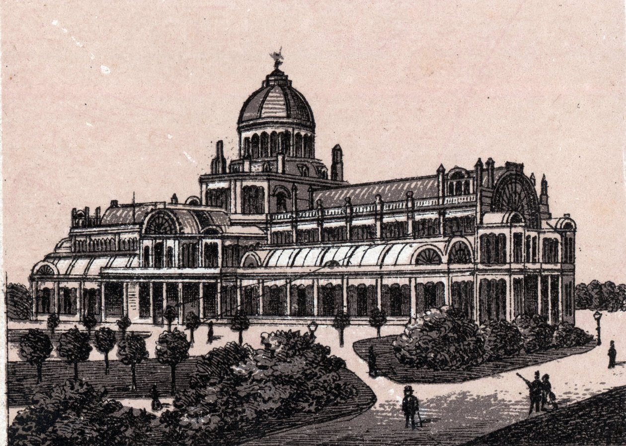Amsterdam, Holland: utsikt över Folkets palats. i "" Världen illustrerar 168 vyer"" Odaterat (slutet av 1800-talet) av Unknown artist