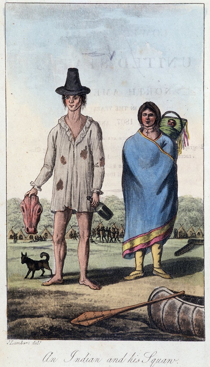 En indier och hans squaw, Kanada av Unknown artist