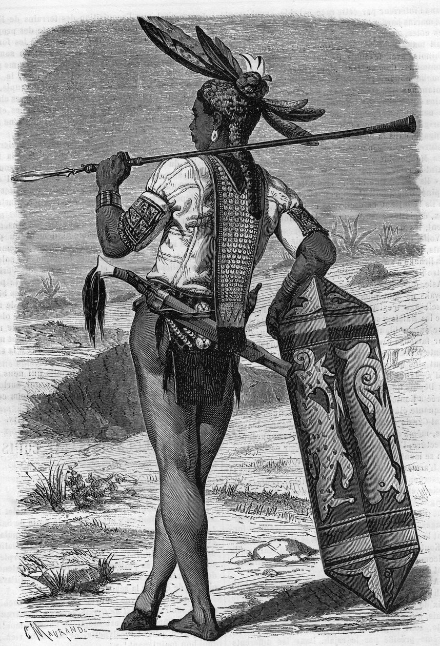 En Indigene Dayak bosatt i Saravak, Malaysia på 1800-talet i "Youth Journal" från 1888. av Unknown artist