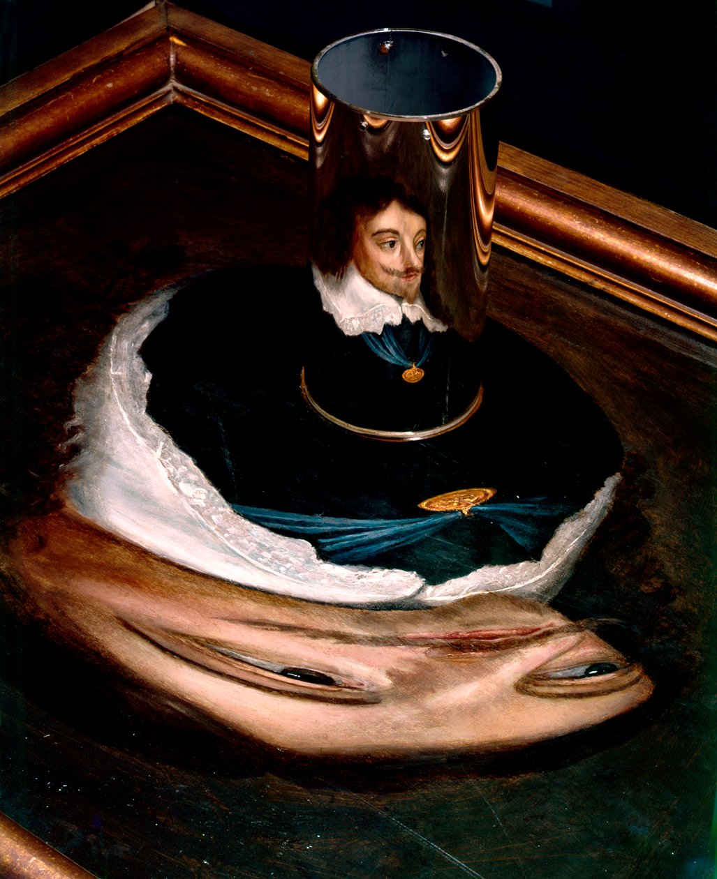 Anamorfiskt porträtt av Charles I av Unknown