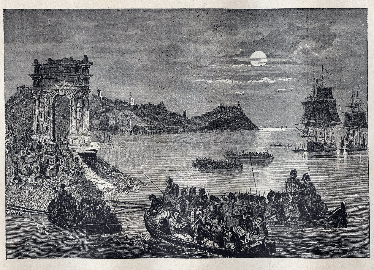 Ancona (Ancona) - Ancona-expedition till Italien lanserad av Louis Philippe I natten mellan 22-23 februari av Unknown artist
