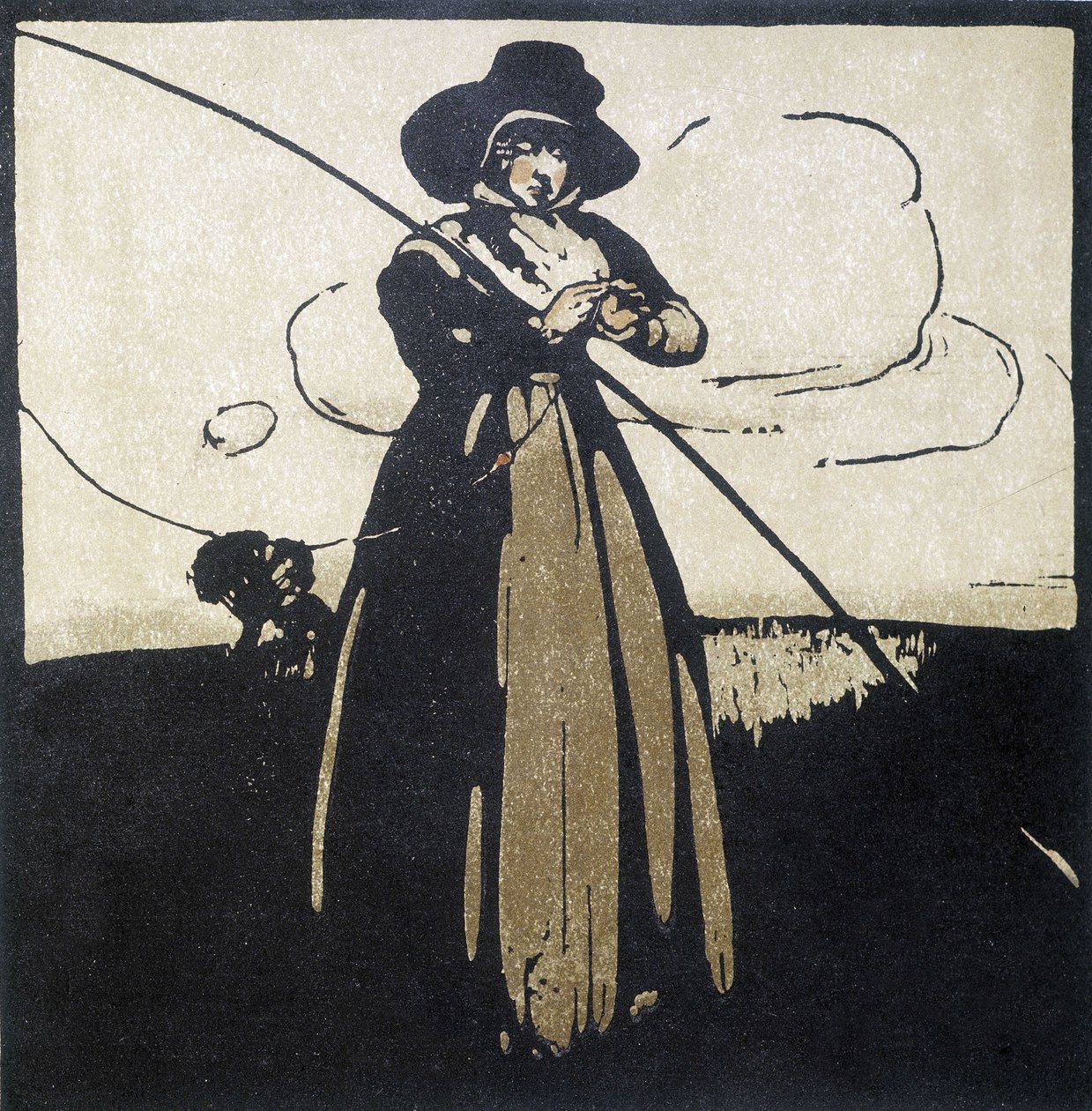 Mete: Kvinna förbereder sin krok - kalender av Unknown artist