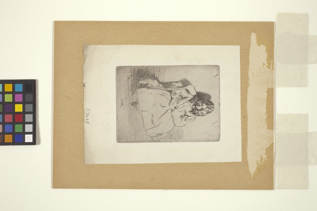 Annie, Sittande (etsning) av Unknown artist