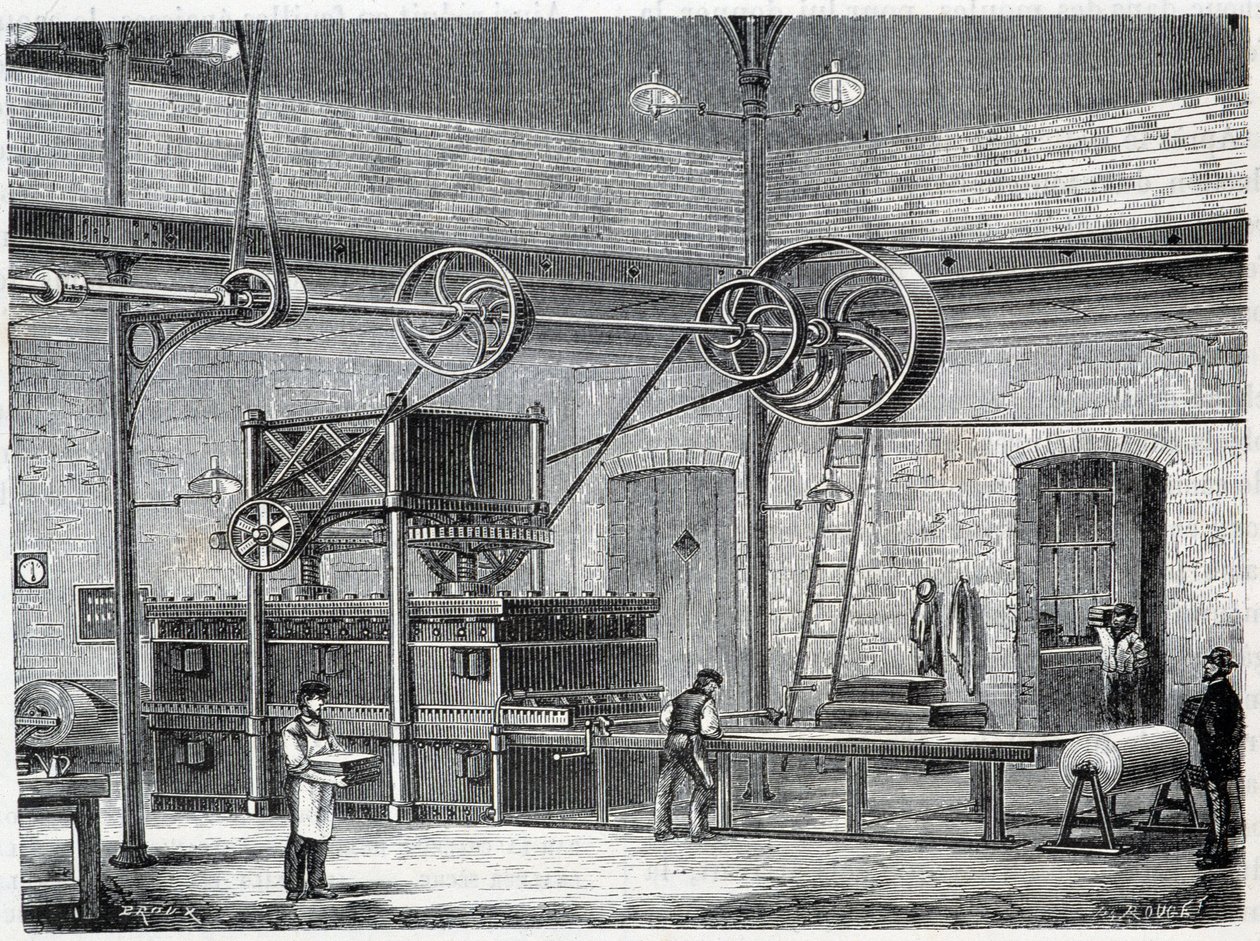 Apparat för vulkanisering av gummi med torr ånga - i "" The wonders of the industry"" av Louis Figuier av Unknown artist