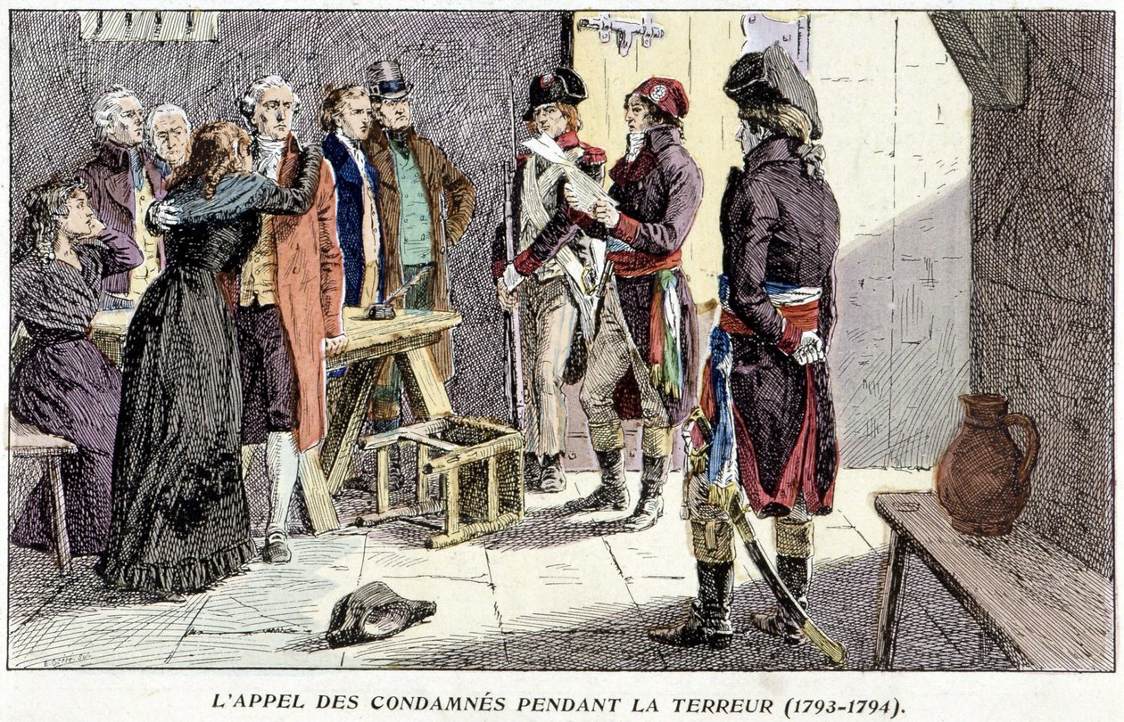 Överklagande av fångar under terrorn (1793-1794) av Unknown artist