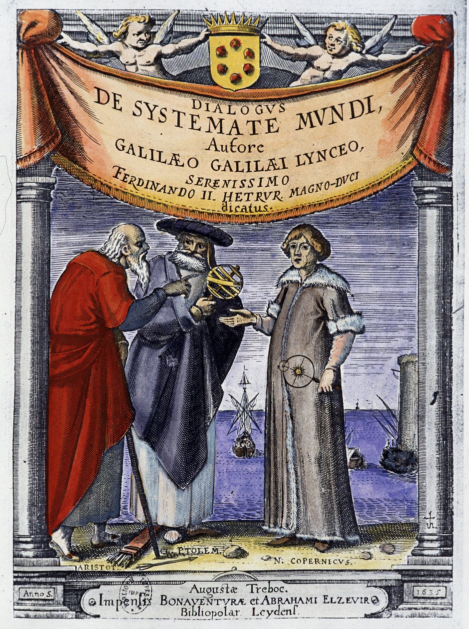 Aristoteles, Ptolemaios och Nicolas Copernicus (Nicolaus Copernicus av Unknown artist