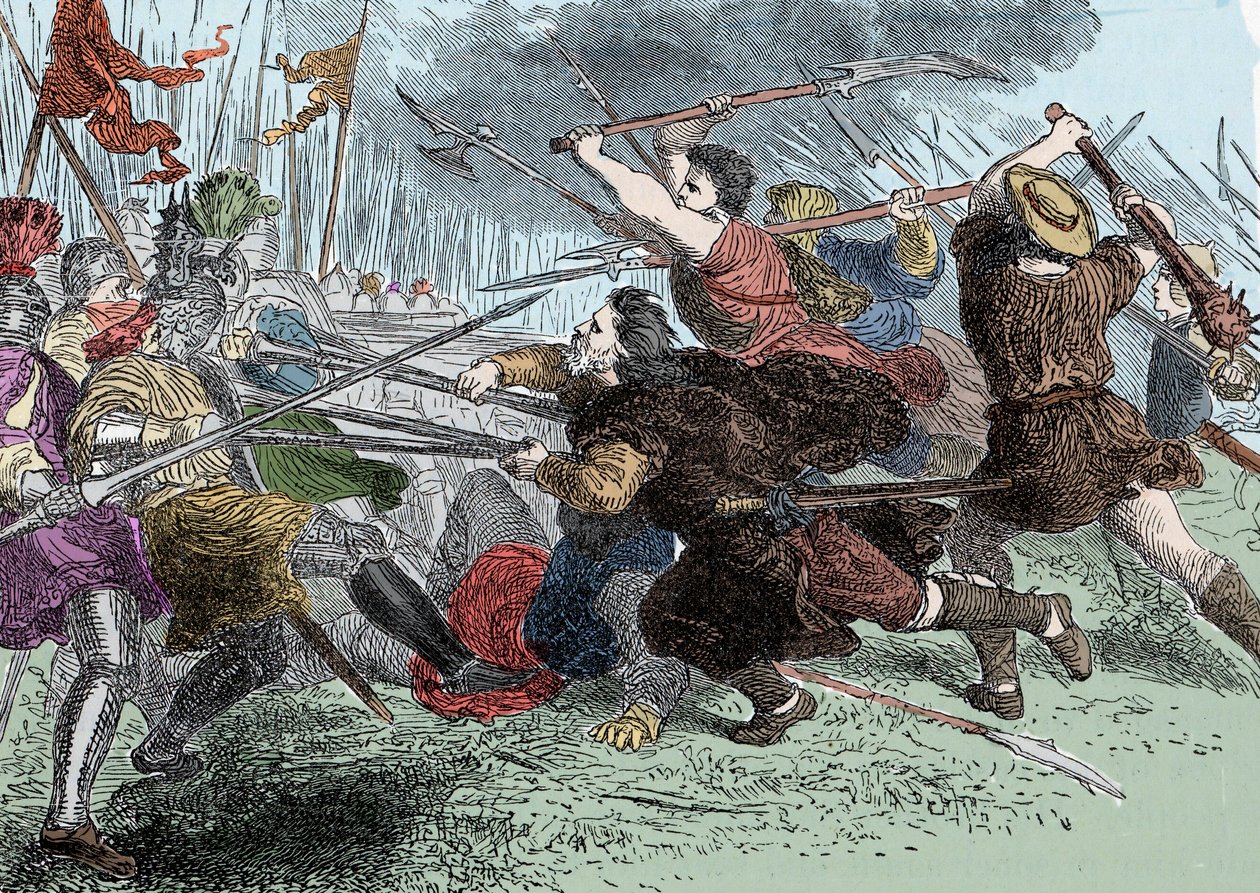 Arnold von Winkelried - Arnold von Winkelried (eller Arnold Winkelried) legendariska hjältar från Schweiz i slaget vid Sempach av Unknown artist