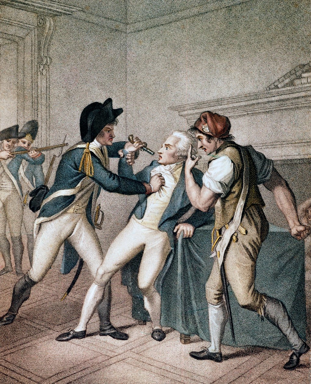 Gripande av Maximilien Robespierre, den 27/07/1794 - Gripandet av Robespierre - Robespierres arrestering av Unknown artist
