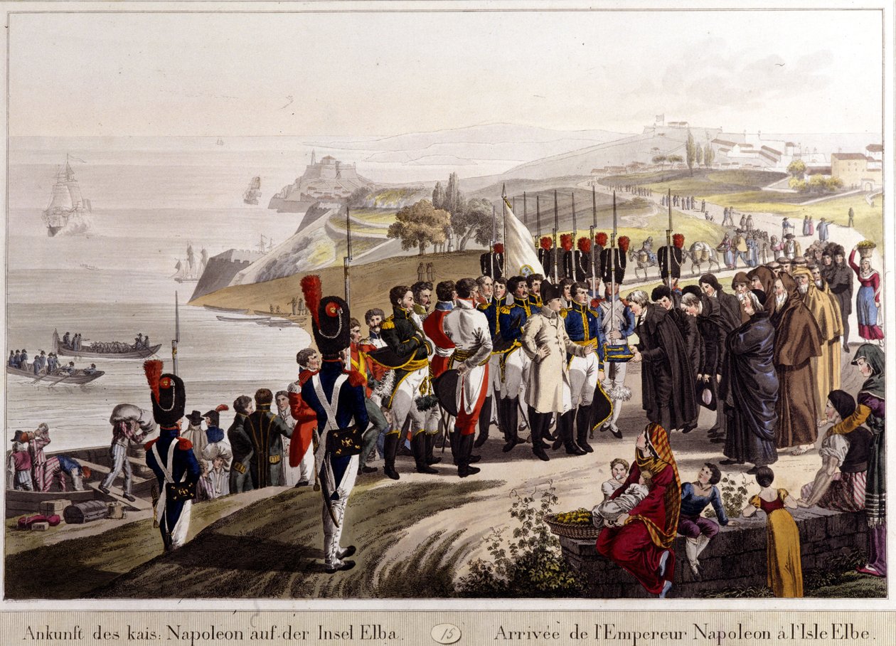 Ankomst från Napoleon till Elba Island av Unknown artist