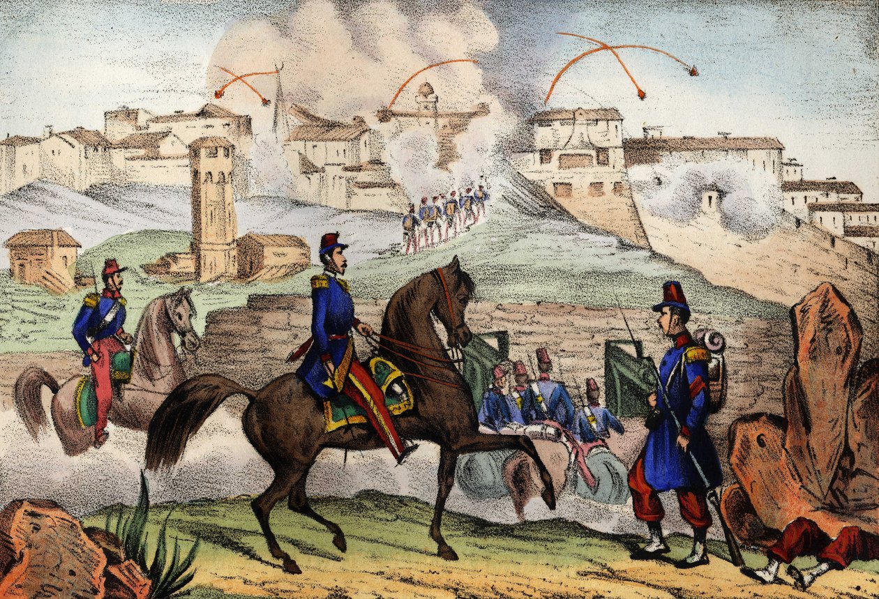 Assault of Constantine, Algeriet, efter en 7-dagars belägring av general Danrémont från den franska Armee of Africa, den 13 oktober 1839. I "" Storia d
