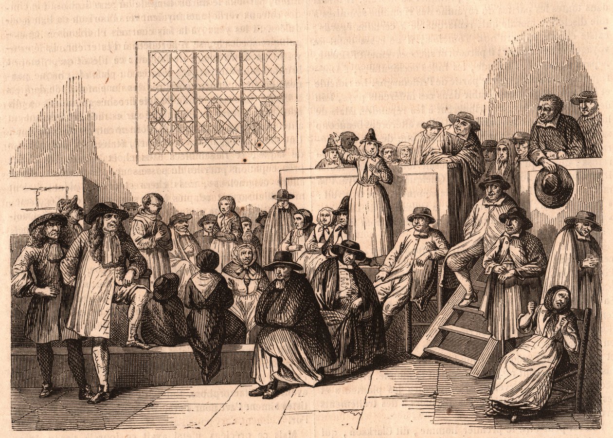 Assembly of Quakers på 1700-talet i London, Storbritannien av Unknown