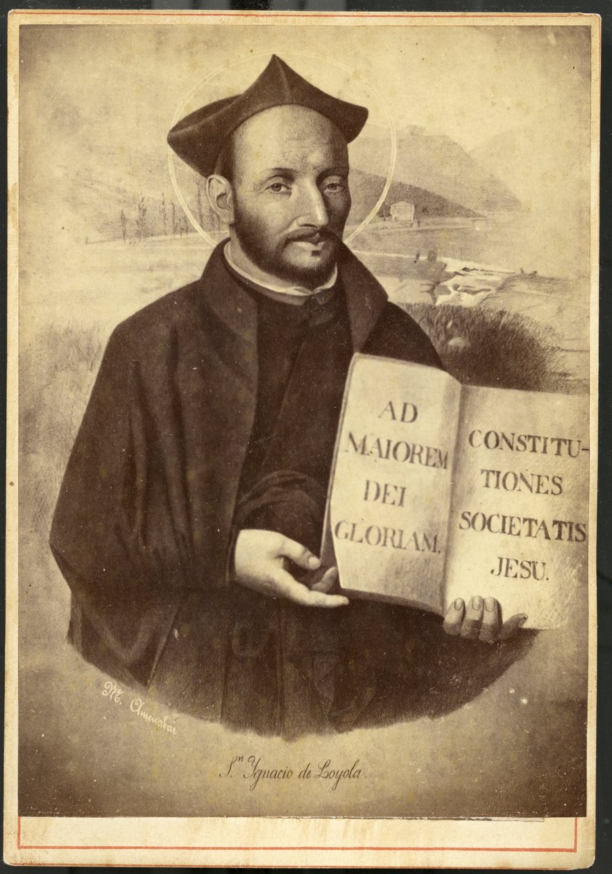 Azpeitia: Målat porträtt av den helige Ignatius av Loyola, grundare av Society of Jesus and the Jesuites av Unknown artist