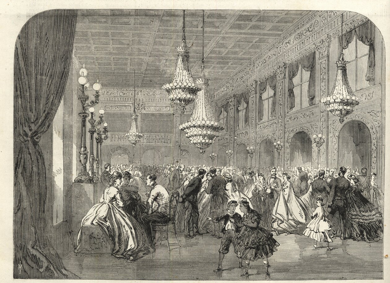 Baden Baden (Baden-Baden), Tyskland - Inuti samtalsrummet - 1867 av Unknown artist