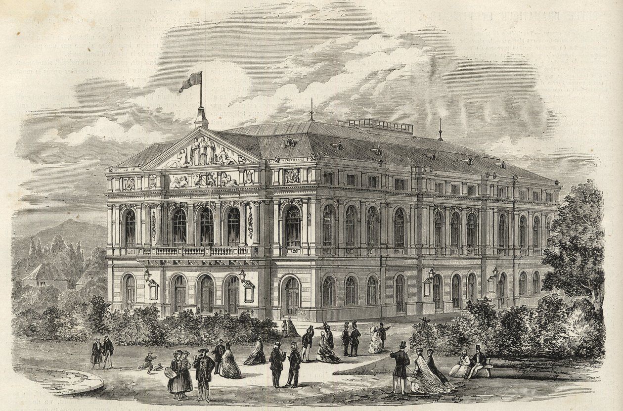 Baden Baden (Baden-Baden), Tyskland - Baden-teatern - 1867 av Unknown artist