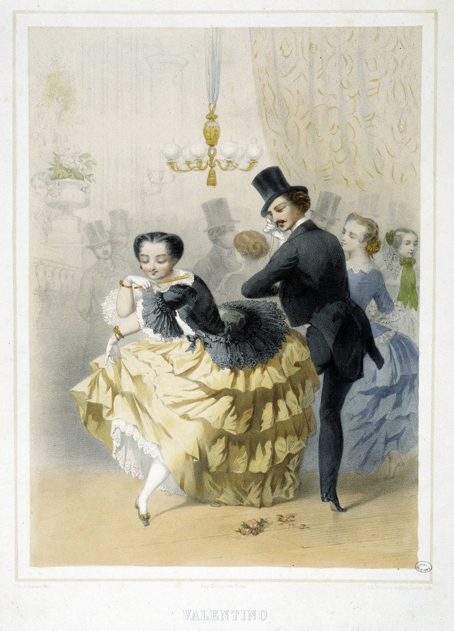 Bal: Valentino, omkring 1860 av Unknown artist