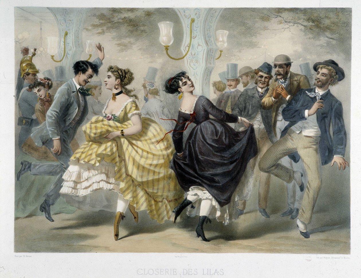 Bal på Closerie des Lilas, cirka 1860 av Unknown artist
