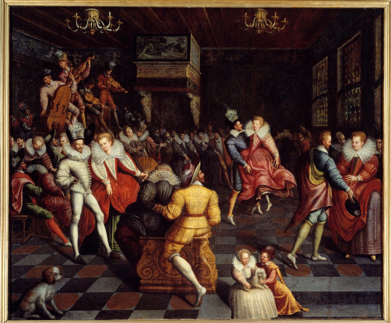Bal på domstolen av Valois Anonym målning. 1500-talet. Sön 1,63x1,94 m Rennes, musee des Beaux Arts av Unknown artist