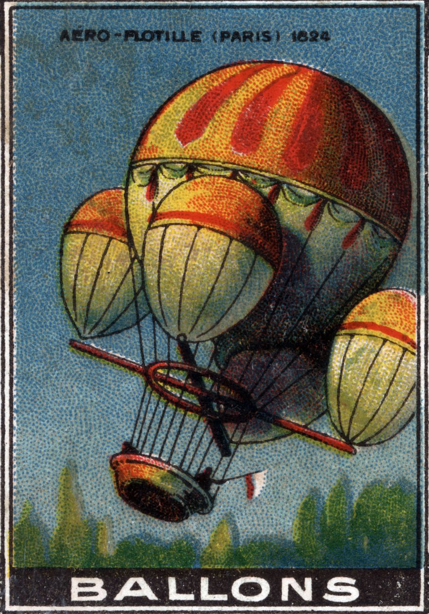 Ballonger ballonger av aero flotille de Paris av Unknown Artist