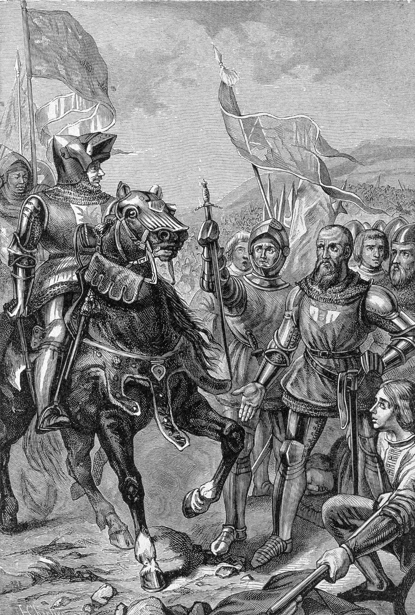 Slaget vid Cocherel (idag Houlbec-Cocherel, nära Evreux), 16 maj av Unknown artist