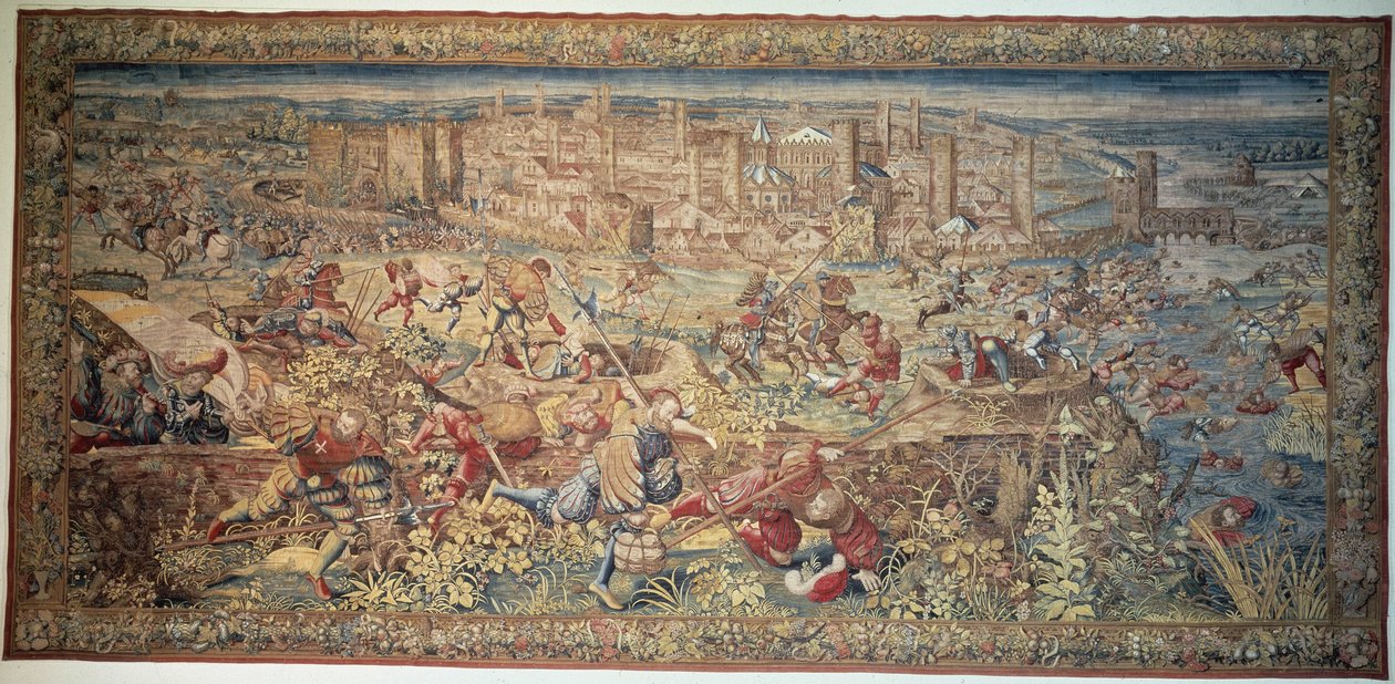 Slaget vid Pavia. Gobeläng. 1600-talet. Museet i Capodimonte, Neapel. av Unknown artist