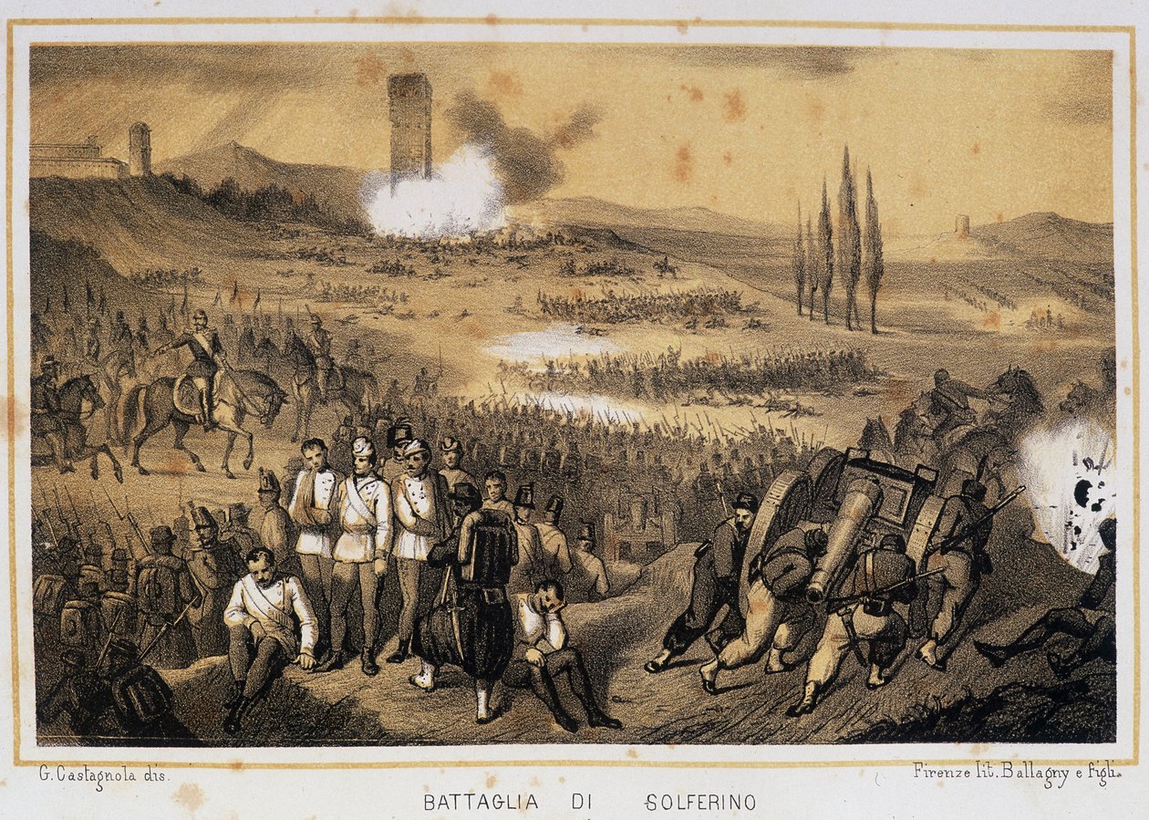 Slaget vid Solferino av Unknown artist