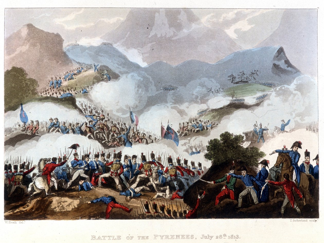 Slaget vid Pyrenéerna, 28 juli av Unknown artist