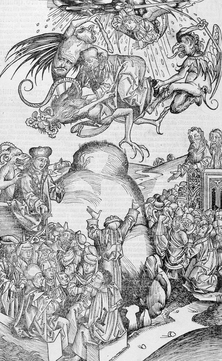 Tro och vidskepelse. I "" Nürnbergkrönikorna"" av Unknown artist