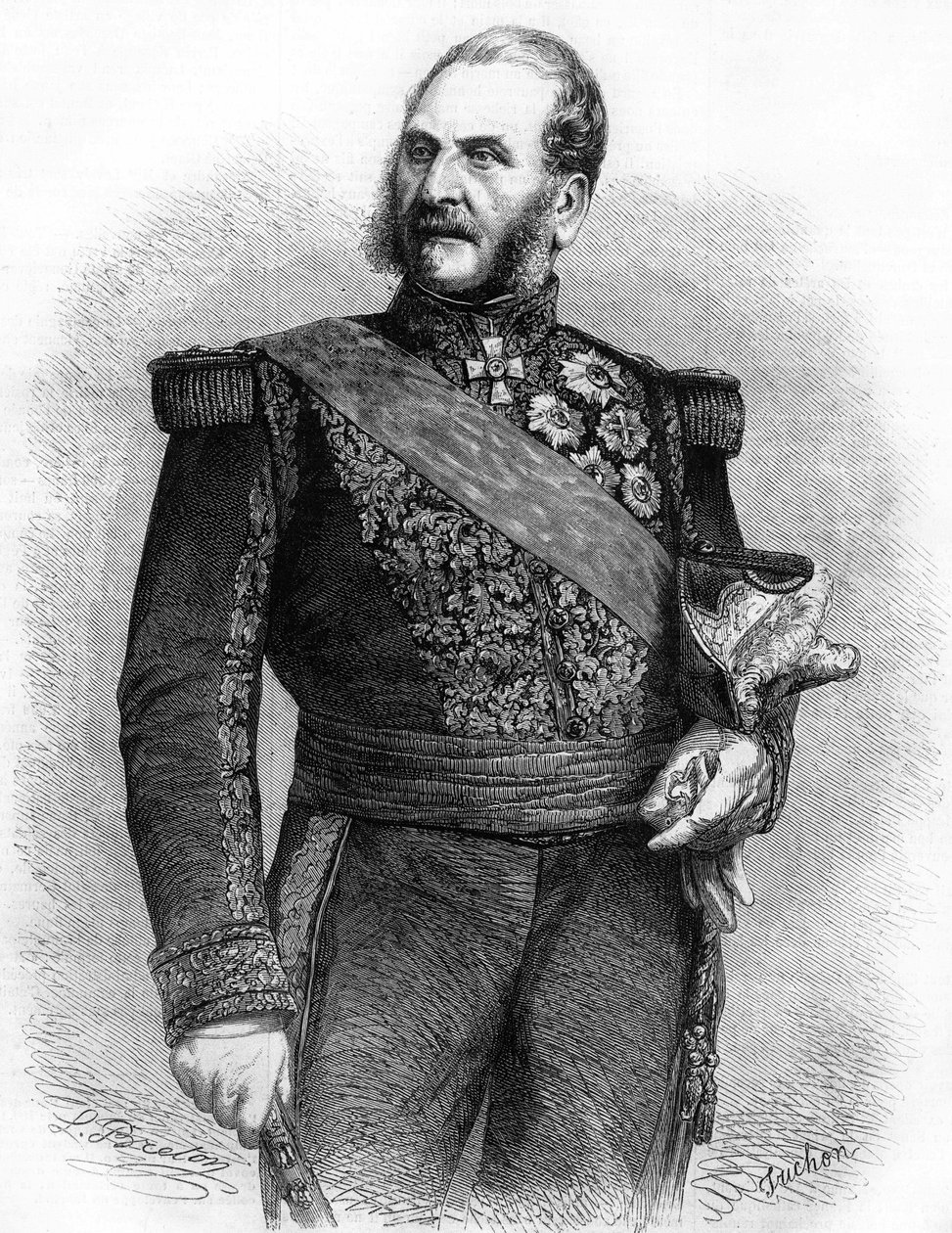 Bernard-Pierre Magnan. Marskalk av Frankrike (1791 till 1865). gravyr från 1865. av Unknown artist
