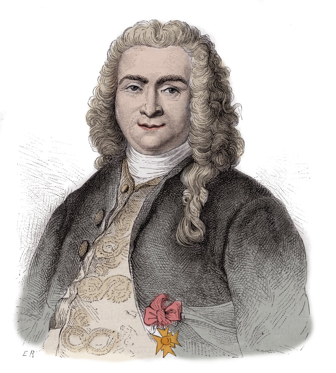 Bertrand Francois Mahe de La Bourdonnais (1699-1753), fransk amiral, administratör i tjänst hos Compagnie francaise des Indes Orientales och guvernör i Mascareignes - Bertrand-Francois Mahe de la Bourdonnais (1699-1753) - kapten i franska och portu. av Unknown artist