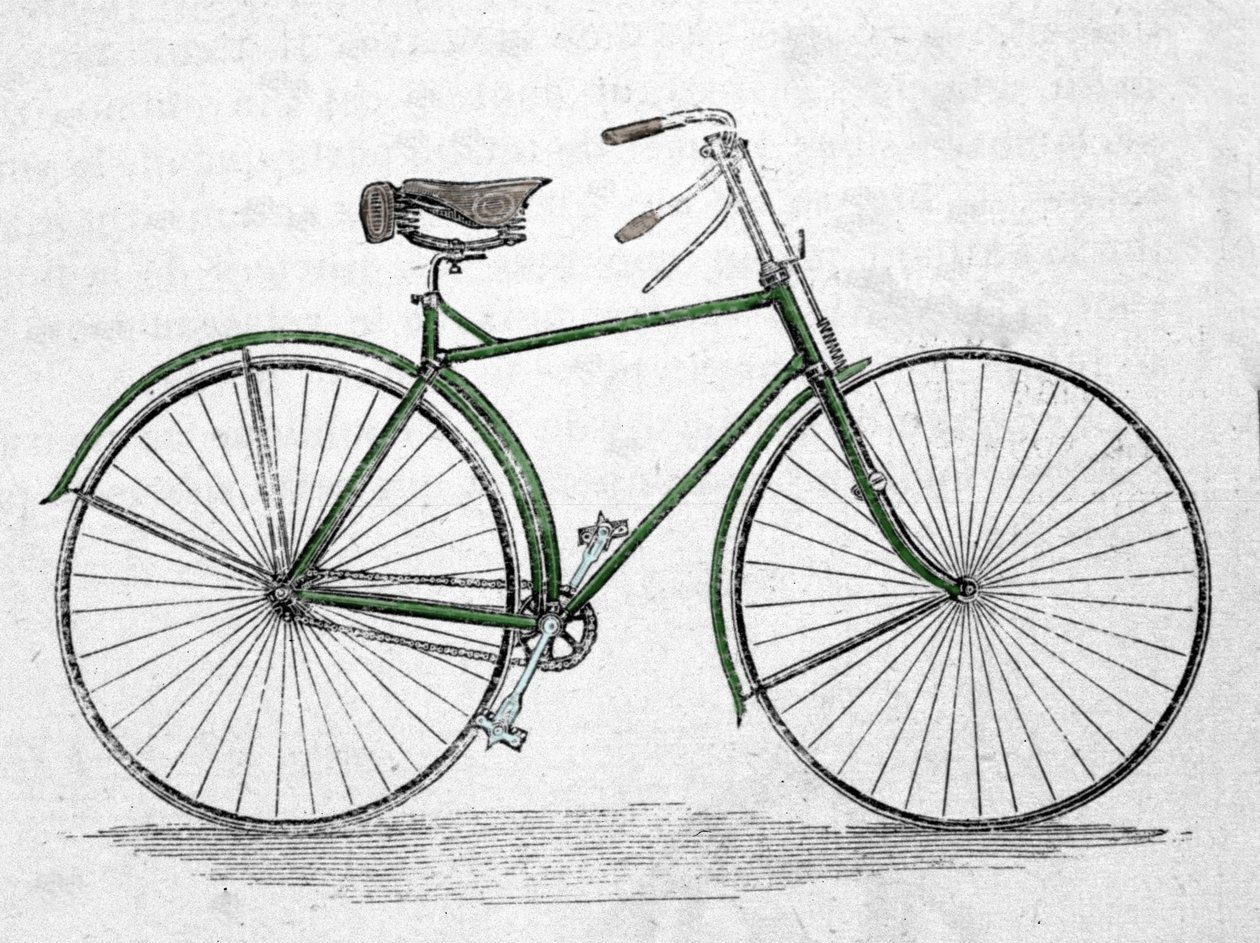 Cykelmodell med ram. av Unknown artist