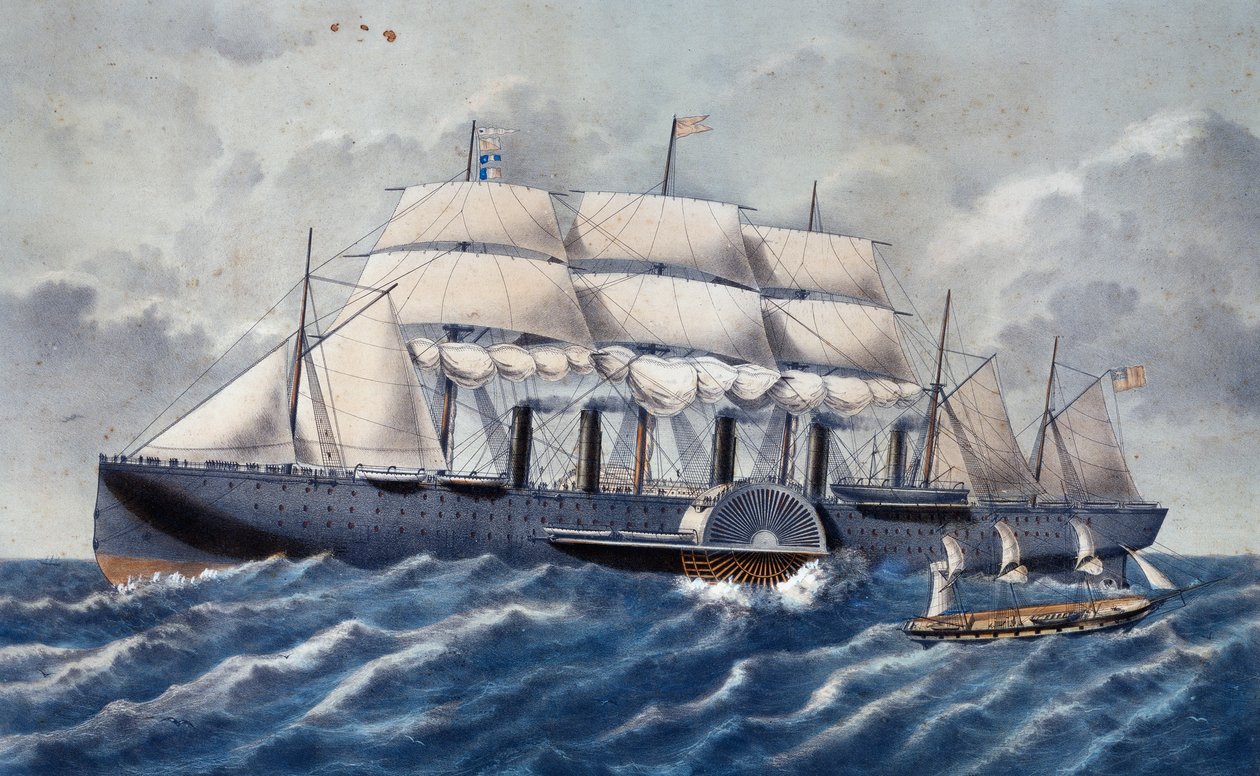 Brittisk ångare Great Eastern av Unknown artist