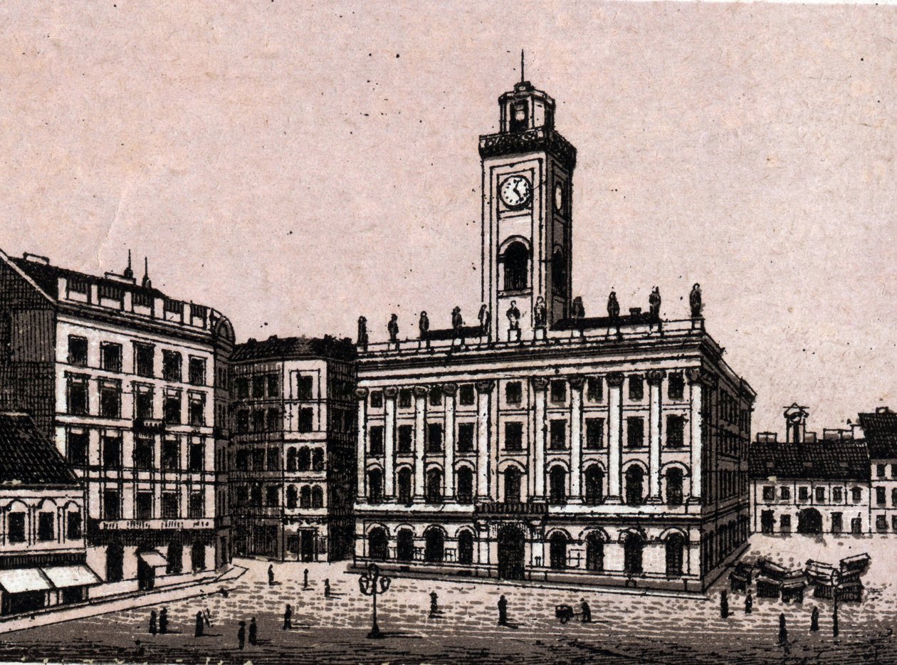 Budapest, Ungern: Gamla rådhuset. i "" Världen illustrerar 168 vyer"" Odaterat (slutet av 1800-talet) av Unknown artist