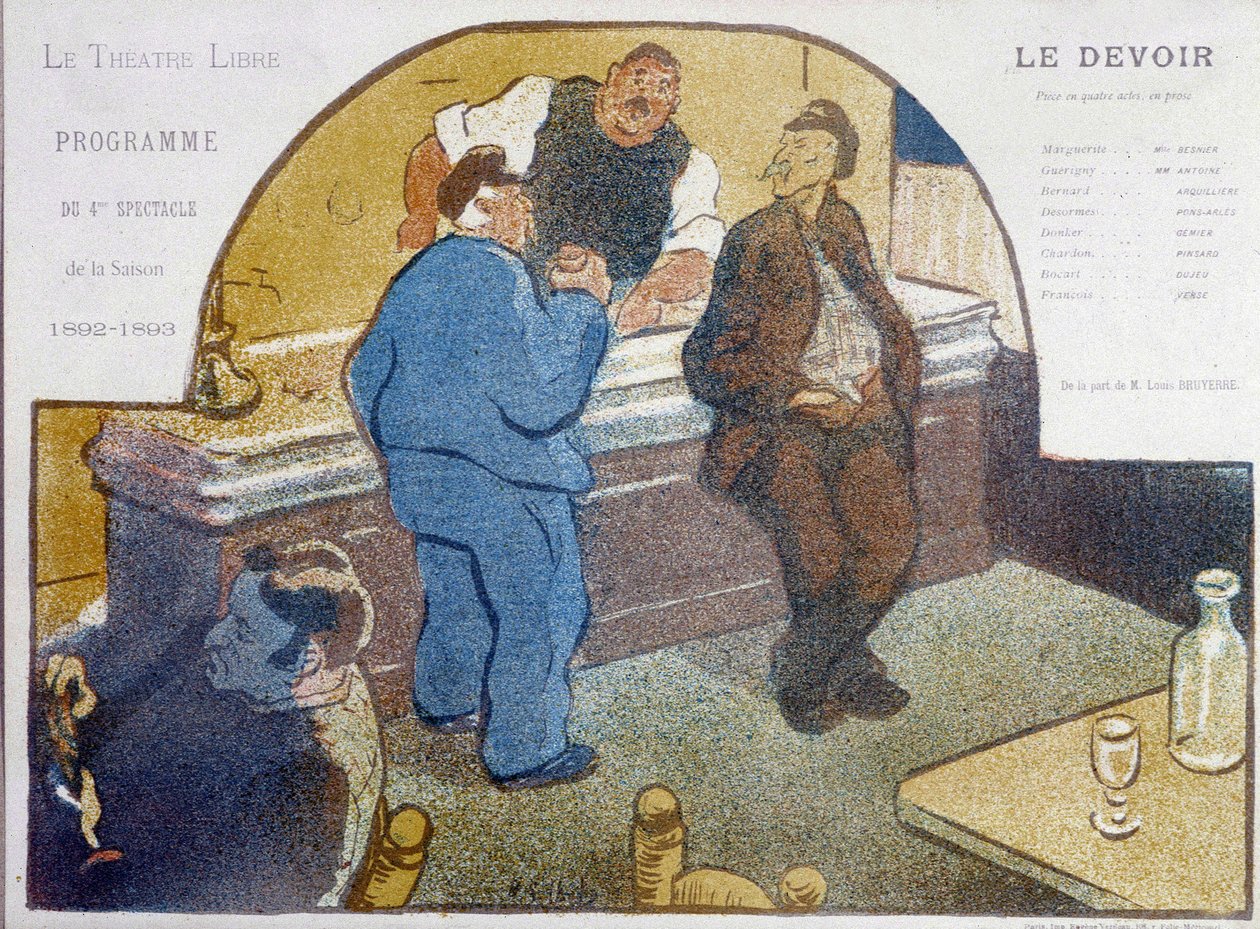 Café de Paris: zink - ritning, sent 1800-tal, Carnavalet. av Unknown artist