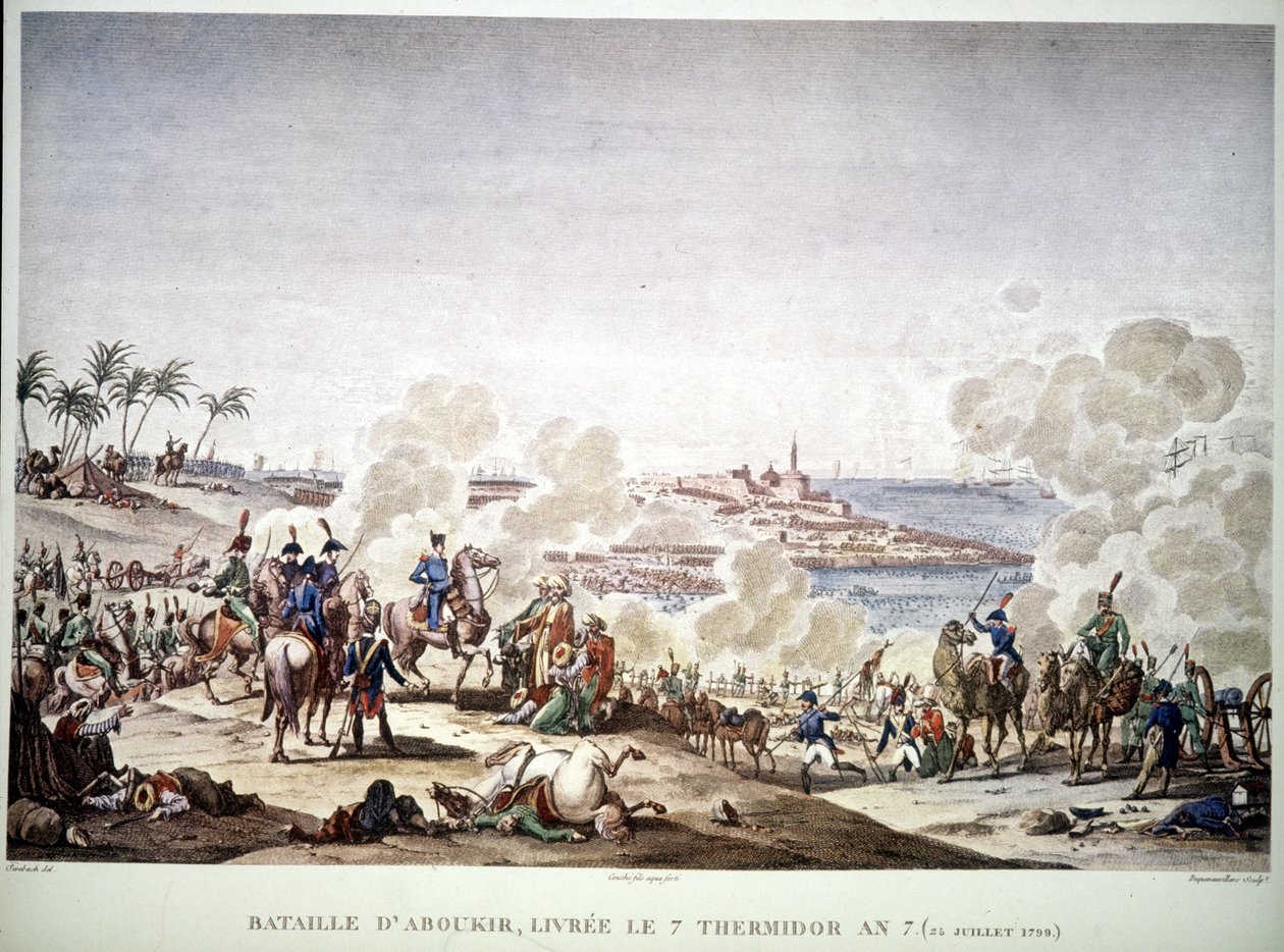 Kampanj (expedition) av Egypten (1798-1801), Napoleon i Egypten: Slaget vid Aboukir, 25 juli av Unknown artist