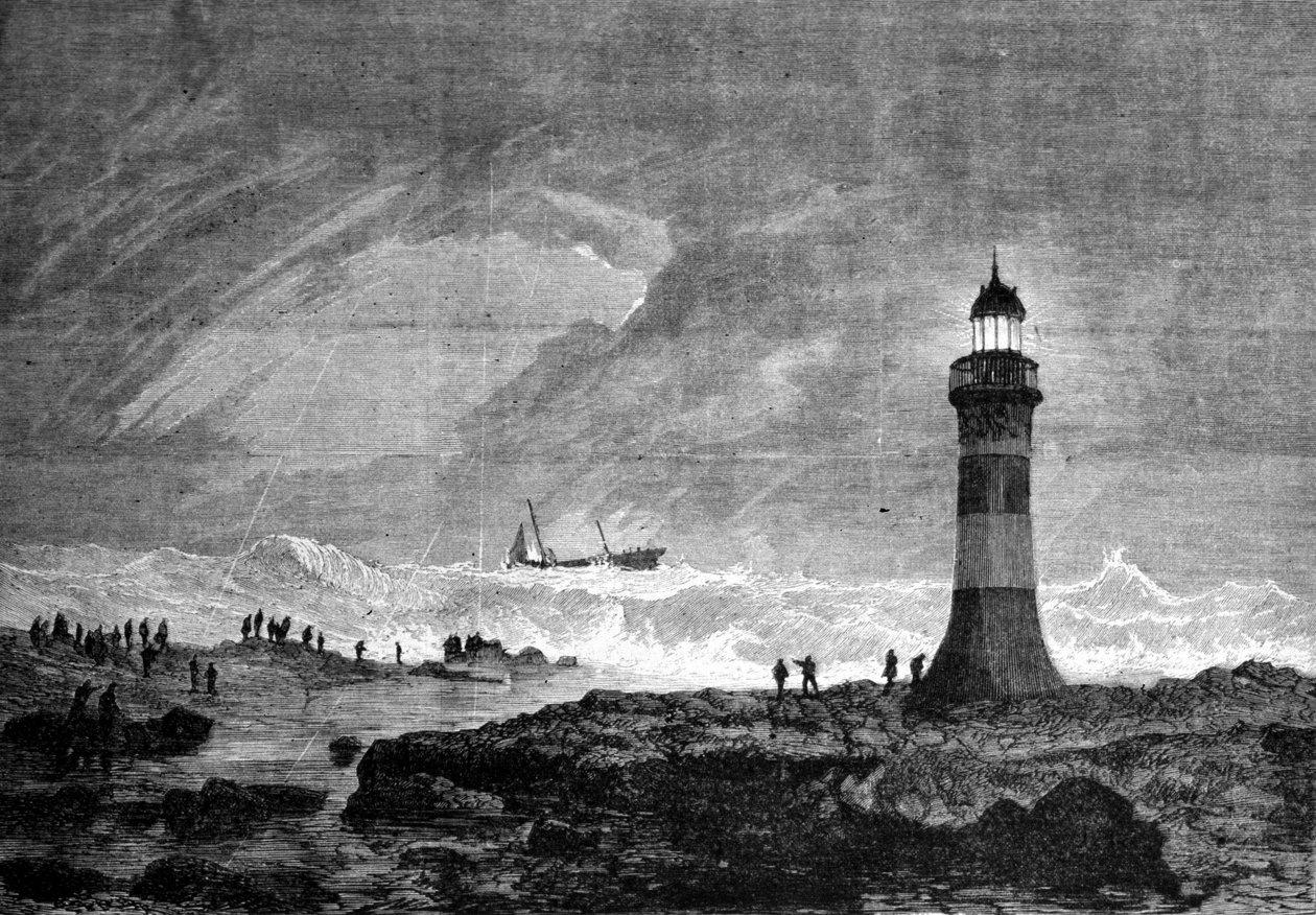 Cape of Good Esperance, fyren i Table Bay. av Unknown artist