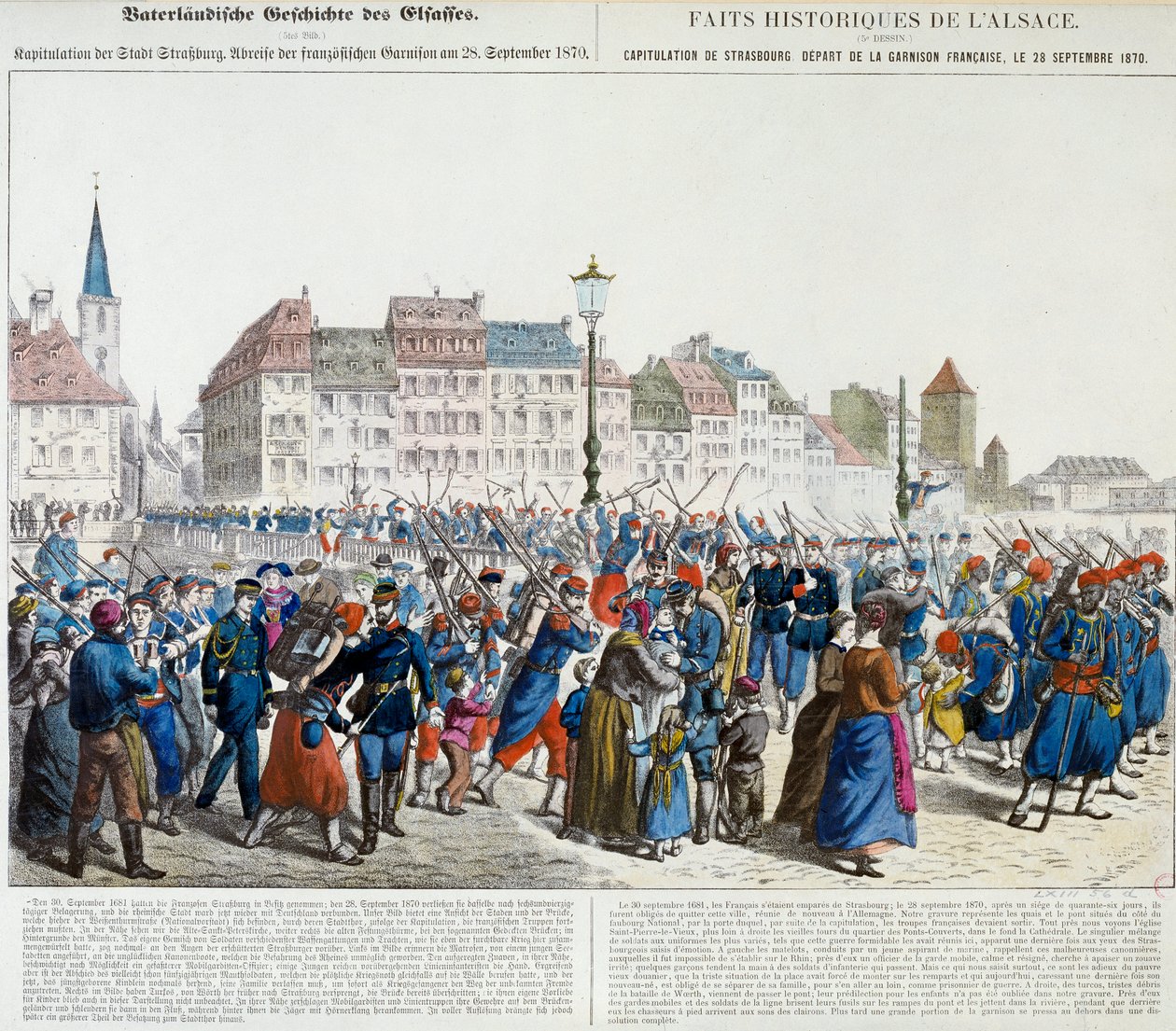 Kapitulation av Strasbourg och avgång från den franska garnisonen, 28 september 1870 av Unknown artist
