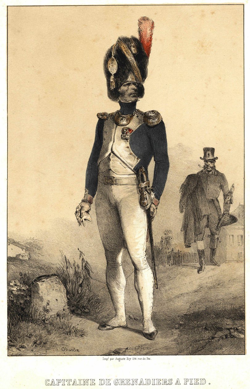 Kapten på grenadjärer till fots av Unknown artist