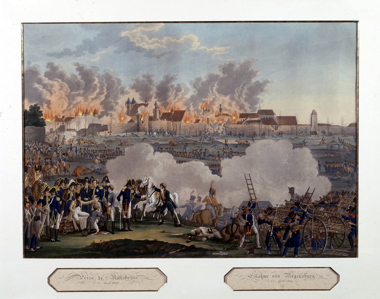Erövring av Regensburg, Napoleonkriget, 23 april av Unknown artist