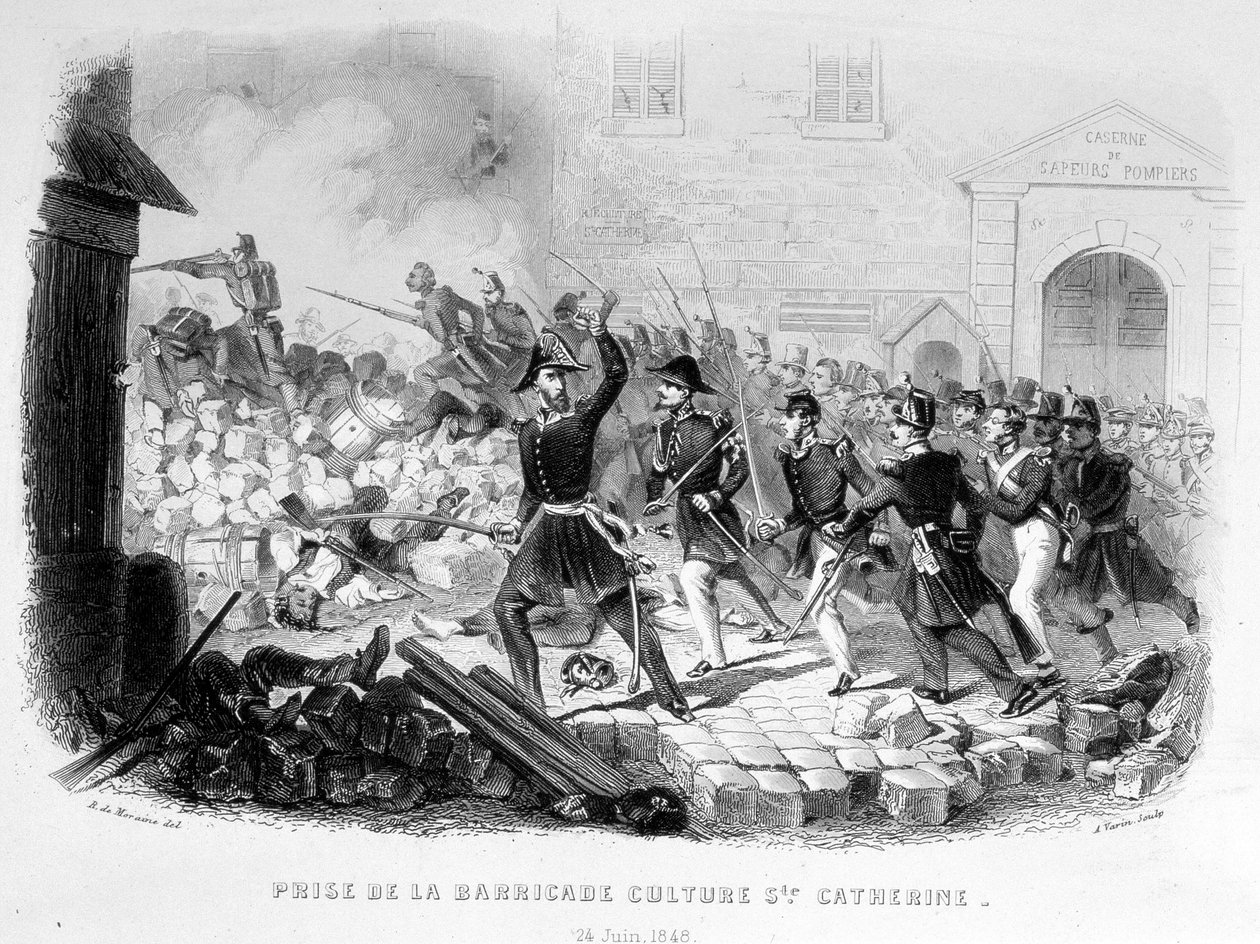 Fångst av barrikadkulturen Sainte Catherine (24 juni av Unknown artist