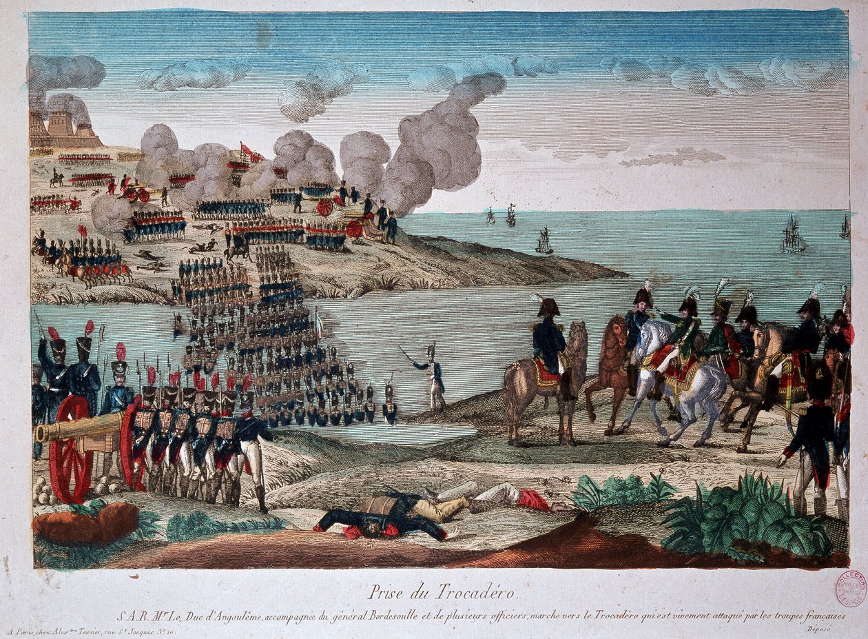 Erövring av Trocadero av fransmännen av Unknown artist