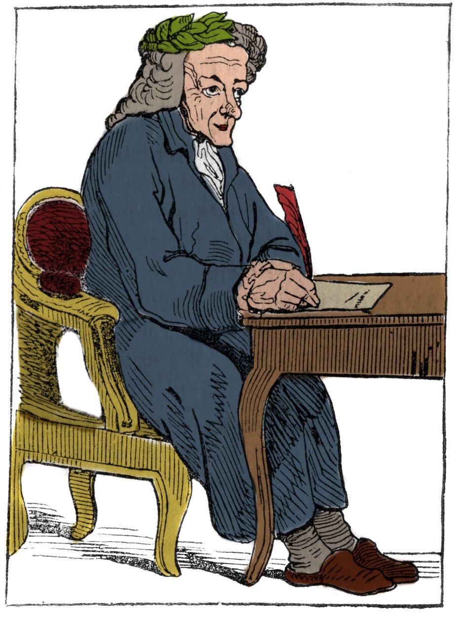 Kort att spela av den franska republiken (1793) publicerad i den nationella konventet den 21/09/1792, efter kungadömens fall: filosofens karaktär under den franska författaren och filosofen Francois-Marie Arouet dit Voltaires drag ( Franco av Unknown artist