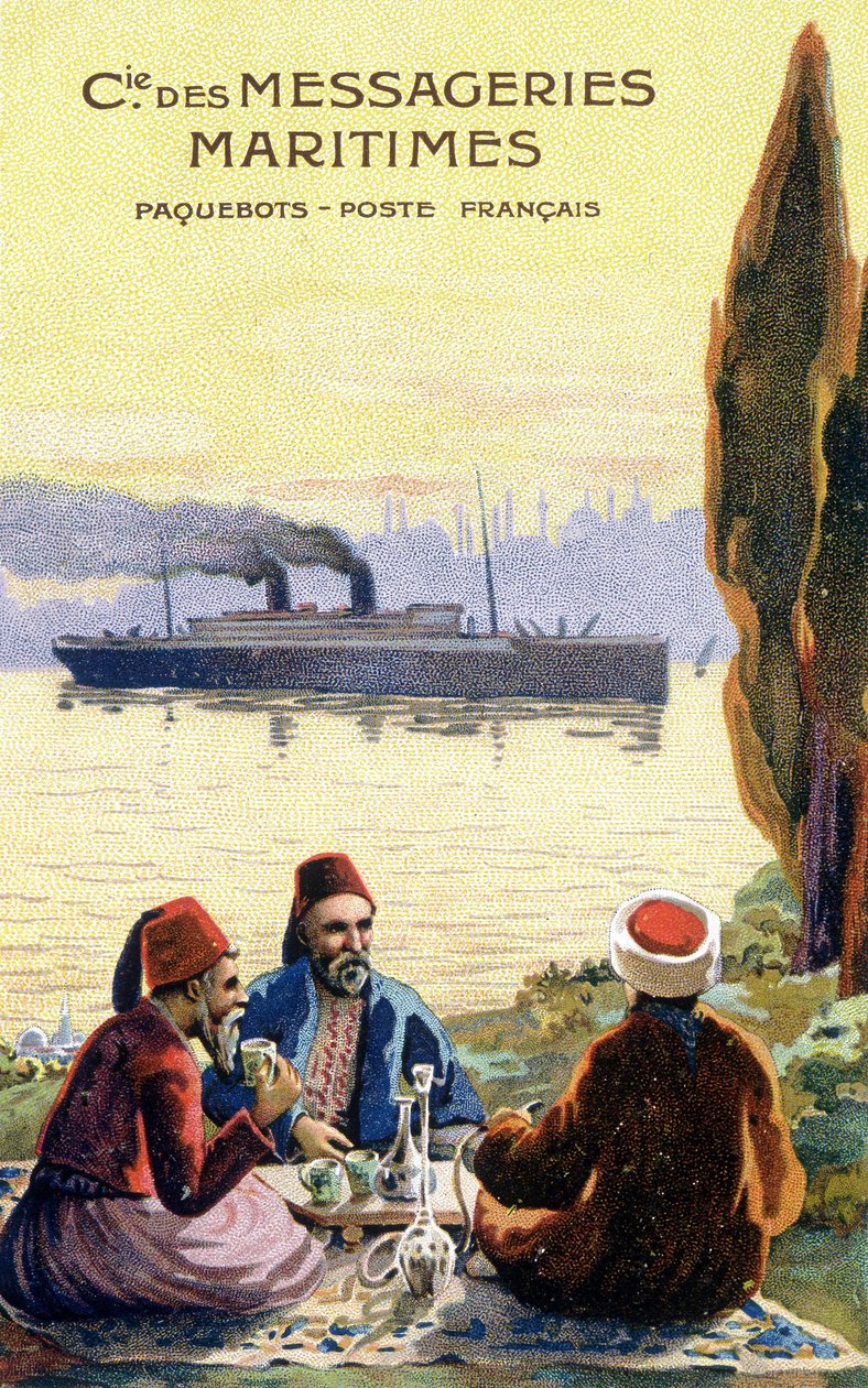 Kartong från det franska rederiet över hela världen. av Unknown artist