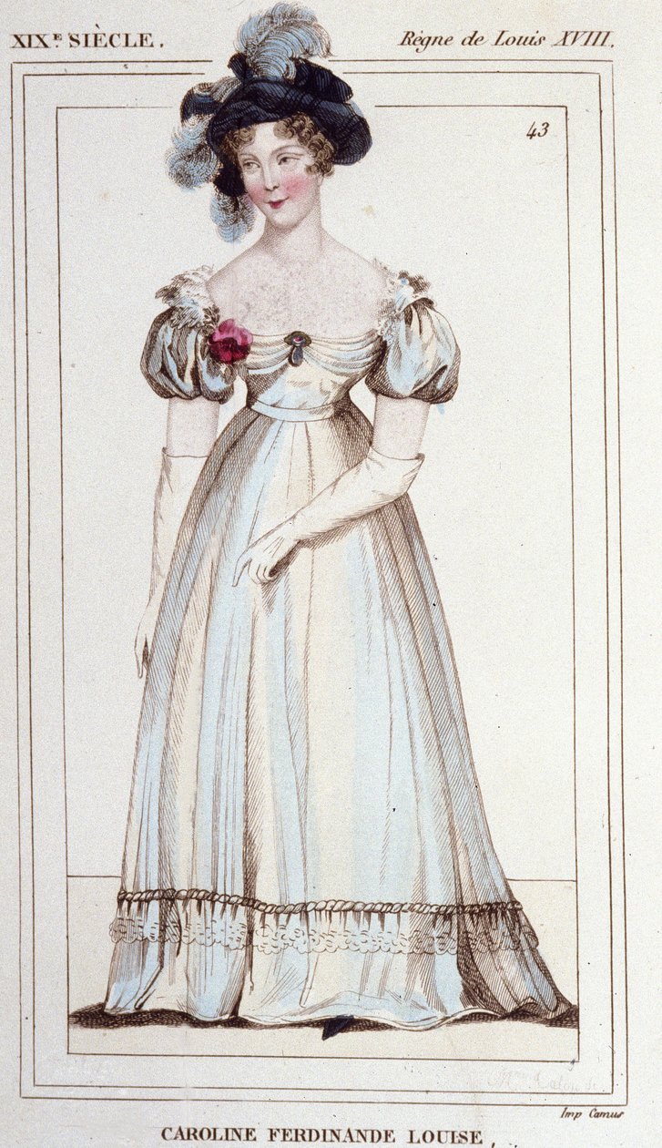 Caroline Ferdinande Louise av Neapel, hertiginna av Berry (1798-1870). Hustru till hertigen av Berry. Gravyr från 1830. av Unknown artist
