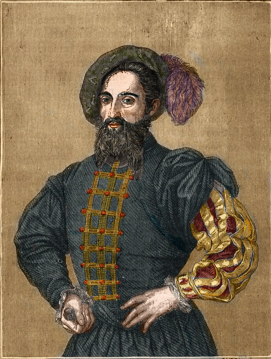Cesare Borgia (1475-1507) hertig av Valencia. (gravyr) (1800-talet). av Unknown artist