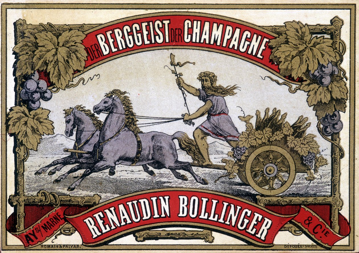 Champagneetikett "Renaudin Bollinger". av Unknown artist