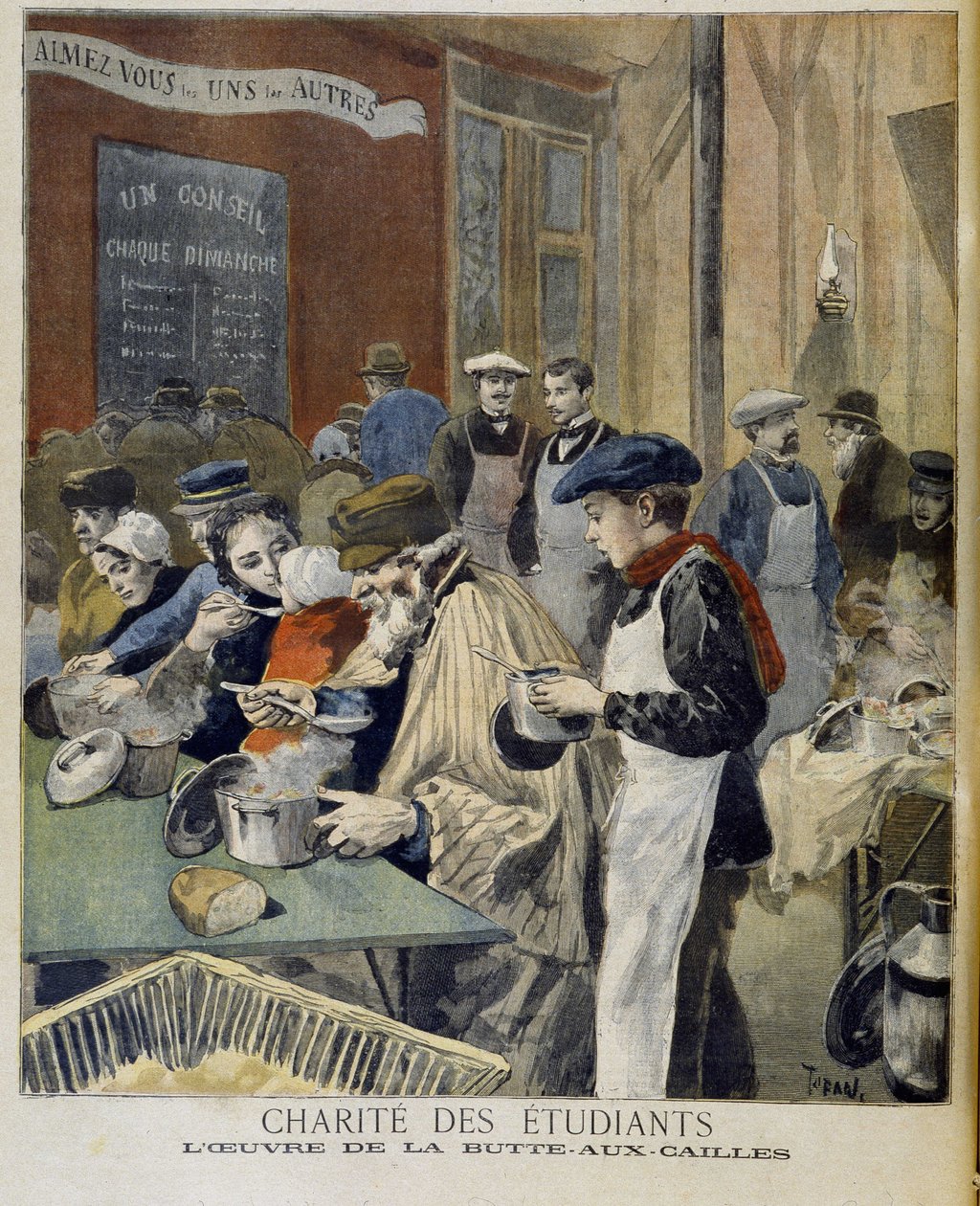 Studenternas välgörenhet, Butte aux Cailles arbete - i "" Le petit journal"" den 5 februari av Unknown artist